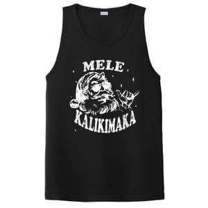 Hawaiian Christmas Santa Shaka Mele Kalikimaka Retro Hawaii Gift PosiCharge Competitor Tank