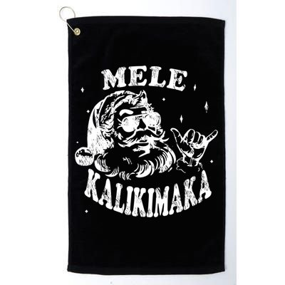 Hawaiian Christmas Santa Shaka Mele Kalikimaka Retro Hawaii Gift Golf Towel