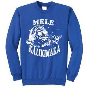 Hawaiian Christmas Santa Shaka Mele Kalikimaka Retro Hawaii Gift Sweatshirt