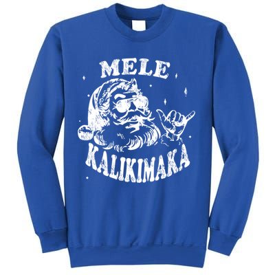 Hawaiian Christmas Santa Shaka Mele Kalikimaka Retro Hawaii Gift Sweatshirt