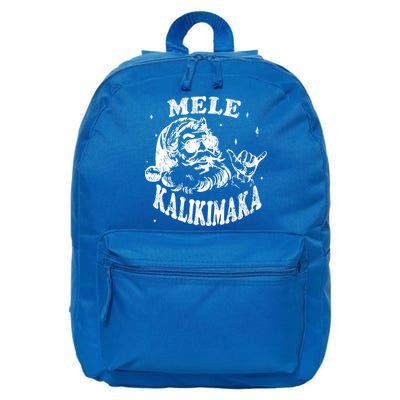 Hawaiian Christmas Santa Shaka Mele Kalikimaka Retro Hawaii Gift 16 in Basic Backpack