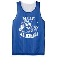 Hawaiian Christmas Santa Shaka Mele Kalikimaka Retro Hawaii Gift Mesh Reversible Basketball Jersey Tank