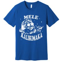 Hawaiian Christmas Santa Shaka Mele Kalikimaka Retro Hawaii Gift Premium T-Shirt