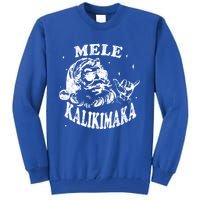 Hawaiian Christmas Santa Shaka Mele Kalikimaka Retro Hawaii Gift Tall Sweatshirt