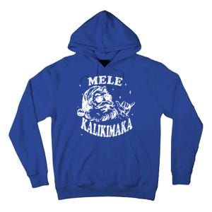 Hawaiian Christmas Santa Shaka Mele Kalikimaka Retro Hawaii Gift Tall Hoodie