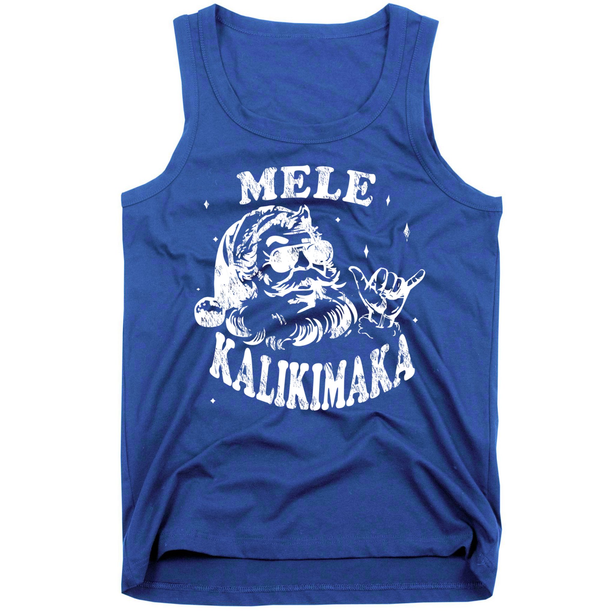 Hawaiian Christmas Santa Shaka Mele Kalikimaka Retro Hawaii Gift Tank Top