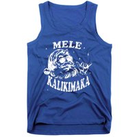 Hawaiian Christmas Santa Shaka Mele Kalikimaka Retro Hawaii Gift Tank Top