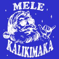 Hawaiian Christmas Santa Shaka Mele Kalikimaka Retro Hawaii Gift Kids T-Shirt