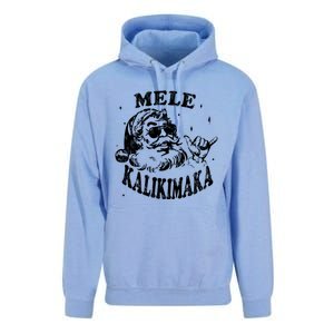 Hawaiian Christmas Santa Shaka Mele Kalikimaka Retro Hawaii Gift Unisex Surf Hoodie