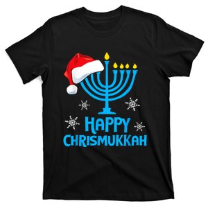 Happy Chrismukkah Santa Hat Christmas Hanukkah Sleep T-Shirt