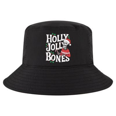 Holly Christmas Skeleton Santa Funny Xmas Cool Comfort Performance Bucket Hat