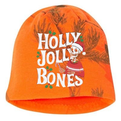 Holly Christmas Skeleton Santa Funny Xmas Kati - Camo Knit Beanie