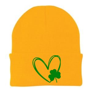 Heart Clover St Patrick's Day Knit Cap Winter Beanie