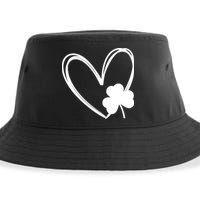 Heart Clover St Patrick's Day Sustainable Bucket Hat