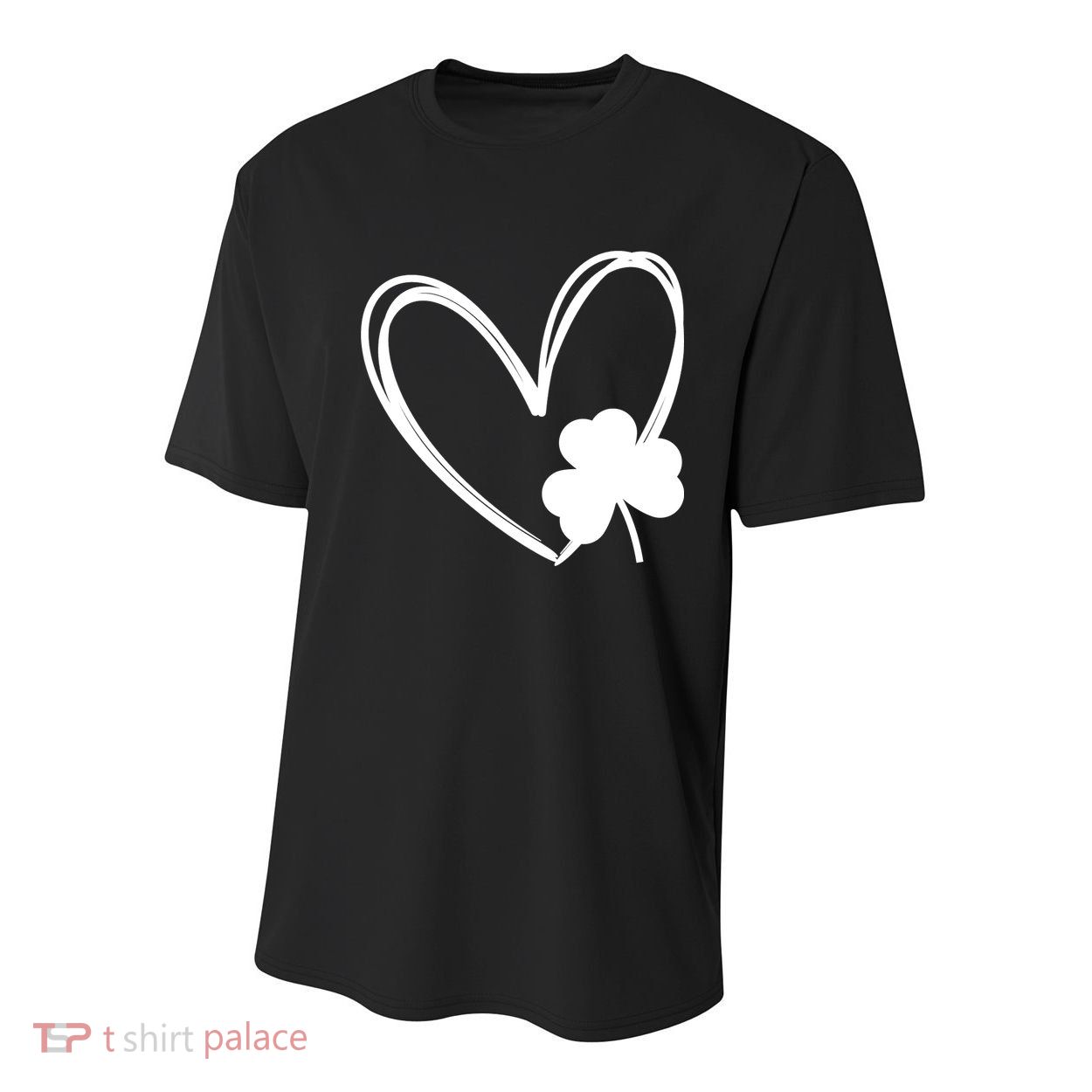 Heart Clover St Patrick's Day Youth Performance Sprint T-Shirt