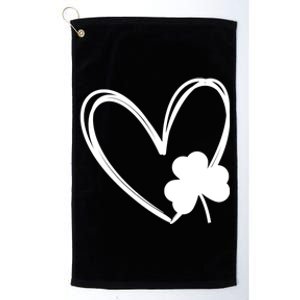 Heart Clover St Patrick's Day Platinum Collection Golf Towel