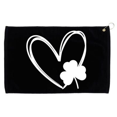 Heart Clover St Patrick's Day Grommeted Golf Towel