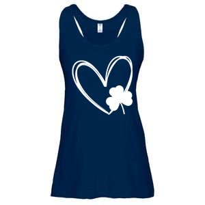 Heart Clover St Patrick's Day Ladies Essential Flowy Tank