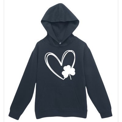 Heart Clover St Patrick's Day Urban Pullover Hoodie