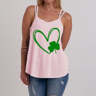 Heart Clover St Patrick's Day Women's Strappy Tank