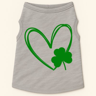 Heart Clover St Patrick's Day Doggie Tank