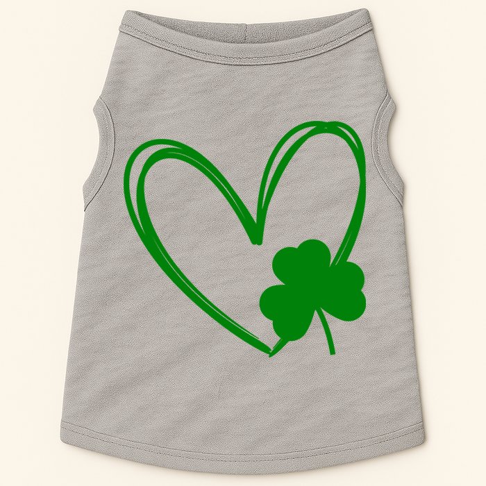 Heart Clover St Patrick's Day Doggie Tank