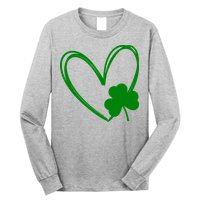 Heart Clover St Patrick's Day Long Sleeve Shirt