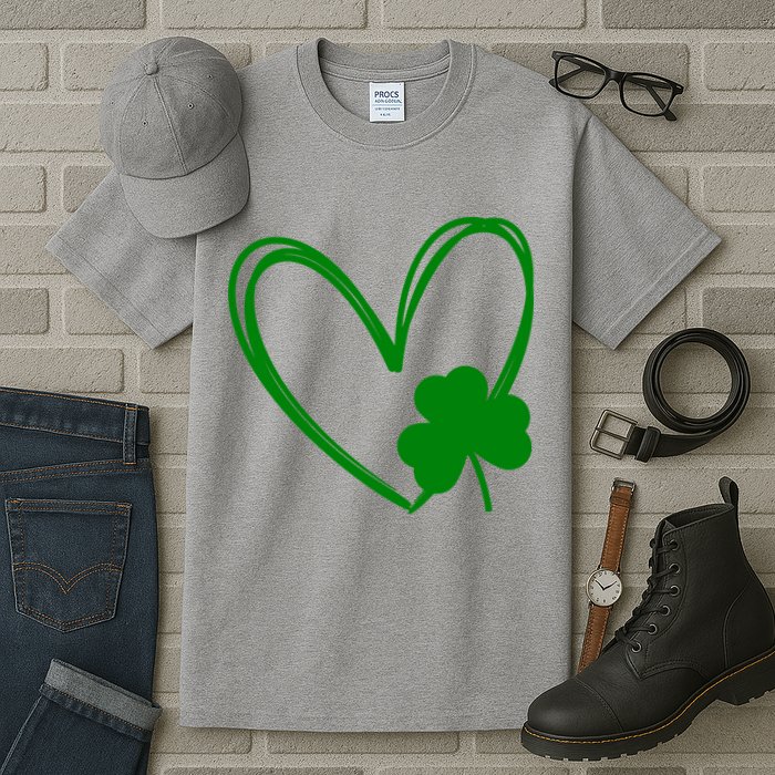 Heart Clover St Patrick's Day Tall T-Shirt