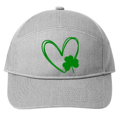 Heart Clover St Patrick's Day 7-Panel Snapback Hat
