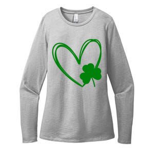 Heart Clover St Patrick's Day Womens CVC Long Sleeve Shirt