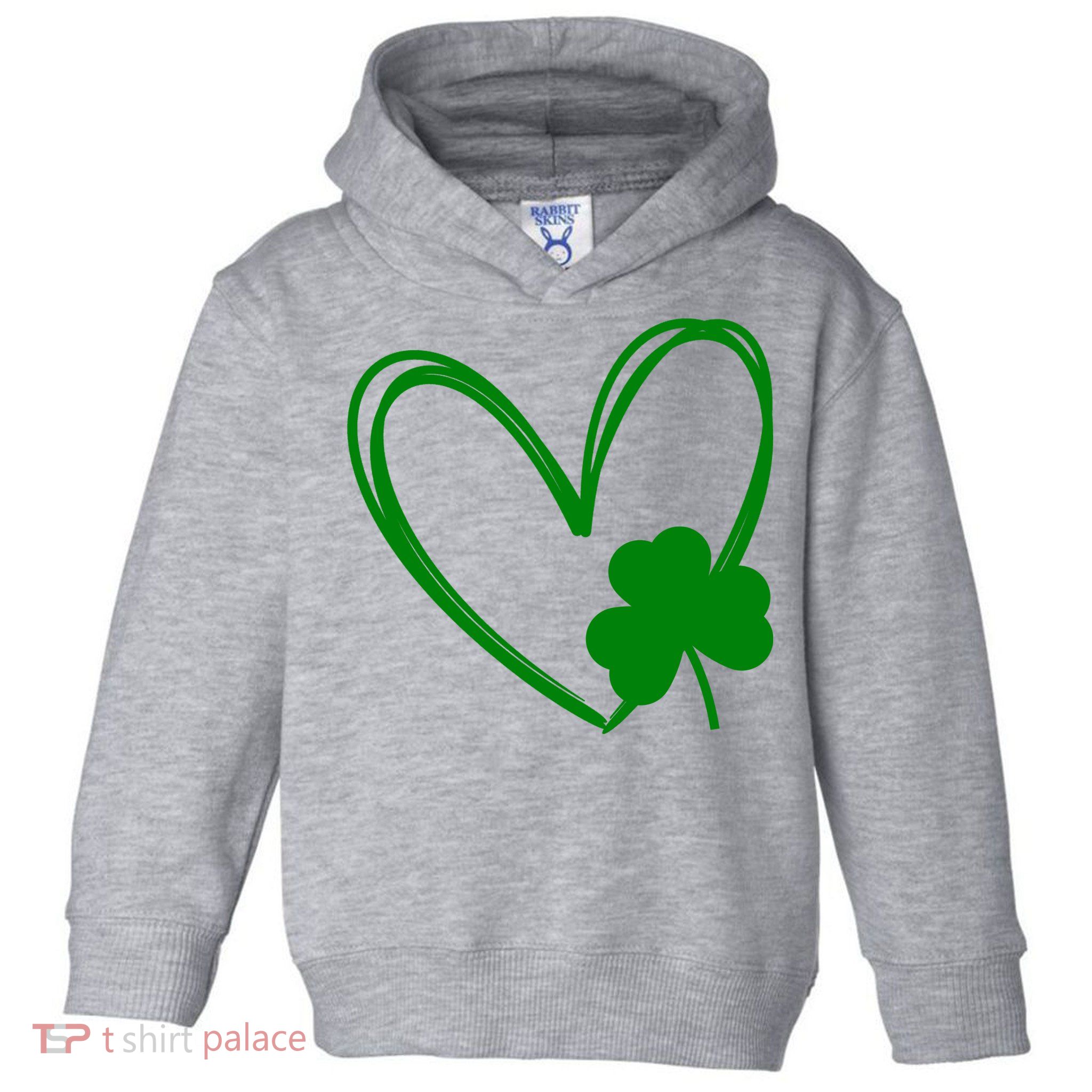 Heart Clover St Patrick's Day Toddler Hoodie