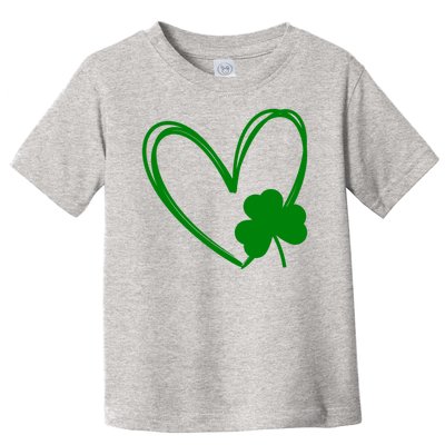 Heart Clover St Patrick's Day Toddler T-Shirt