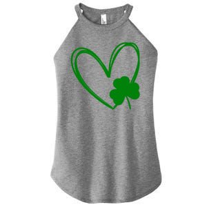 Heart Clover St Patrick's Day Women's Perfect Tri Rocker Tank