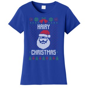 Hairy Christmas Santa Claus Funny Xmas Ugly Sweater Gift Women's T-Shirt