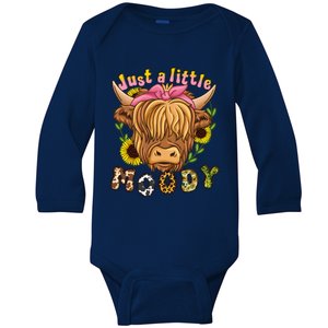 Highland Cow Scottish Highland Cow Baby Long Sleeve Bodysuit