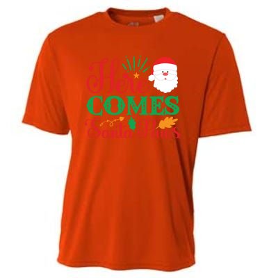 Here Comes Santa Claus Or Paws Christmas Things Gift Cooling Performance Crew T-Shirt