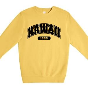 Hawaii Collegiate Style 1959 Premium Crewneck Sweatshirt