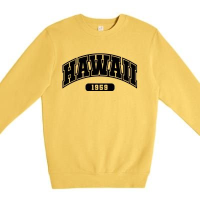 Hawaii Collegiate Style 1959 Premium Crewneck Sweatshirt