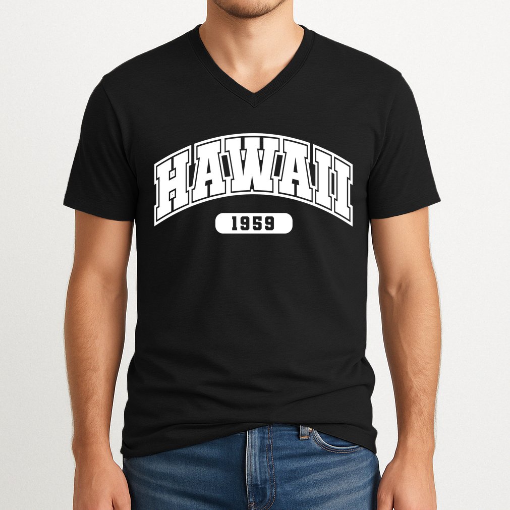 Hawaii Collegiate Style 1959 V-Neck T-Shirt