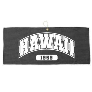 Hawaii Collegiate Style 1959 Large Microfiber Waffle Golf Towel