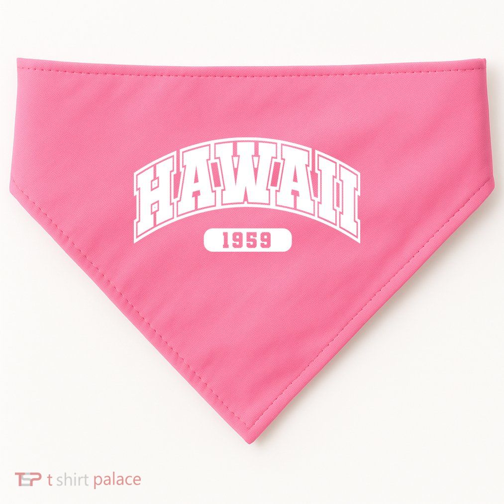 Hawaii Collegiate Style 1959 USA-Made Doggie Bandana