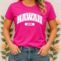 Hawaii Collegiate Style 1959 Womens T-Shirt