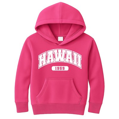 Hawaii Collegiate Style 1959 Kids Hoodie