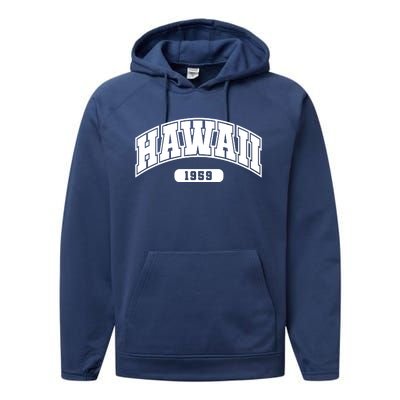 Hawaii Collegiate Style 1959 Performance Fleece Hoodie