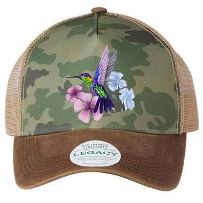 Hummingbird Colibri Snowcap Bird Flowers Tropical Summer Legacy Tie Dye Trucker Hat