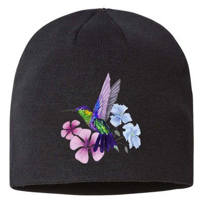 Hummingbird Colibri Snowcap Bird Flowers Tropical Summer Sustainable Beanie