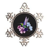 Hummingbird Colibri Snowcap Bird Flowers Tropical Summer Metallic Star Ornament