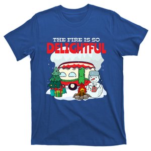 Holiday Camper Snow Funny Christmas Camping Campfire Gift T-Shirt