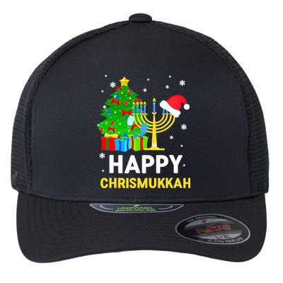 Happy Chrismukkah Santa Hat Christmas Hanukkah Sleep Flexfit Unipanel Trucker Cap