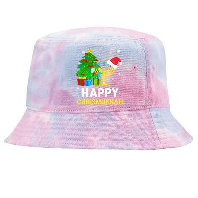 Happy Chrismukkah Santa Hat Christmas Hanukkah Sleep Tie-Dyed Bucket Hat